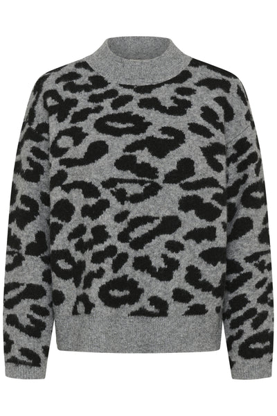 KAsandra Pullover LS LGM/Black Leopard - 10511193 Thumbnail