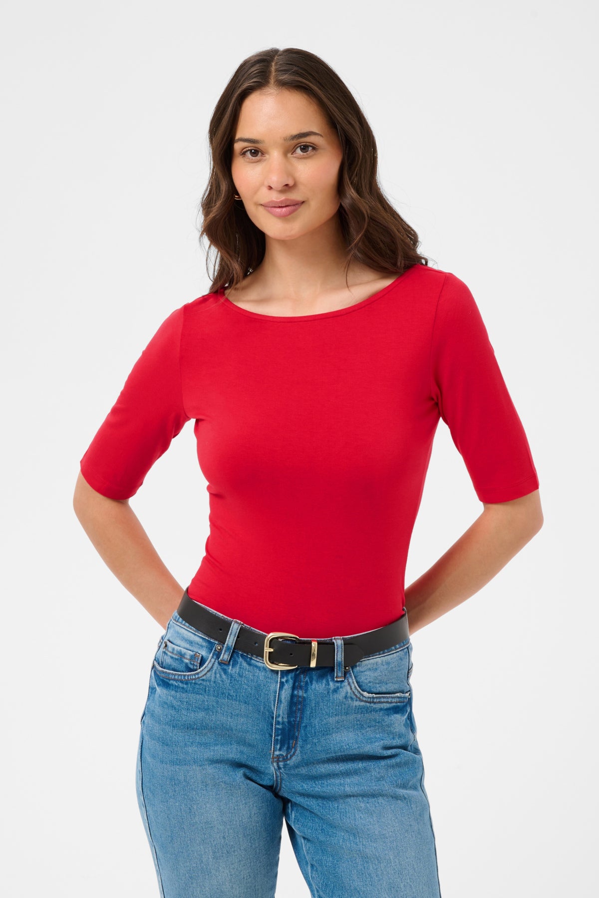 KAyoko Boatneck T-Shirt True Red - 191664 - 10511356