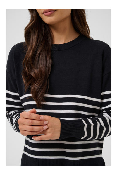 KAlimone Pullover Knit Black/Chalk Stripe - 1000352 - 10511830 Thumbnail