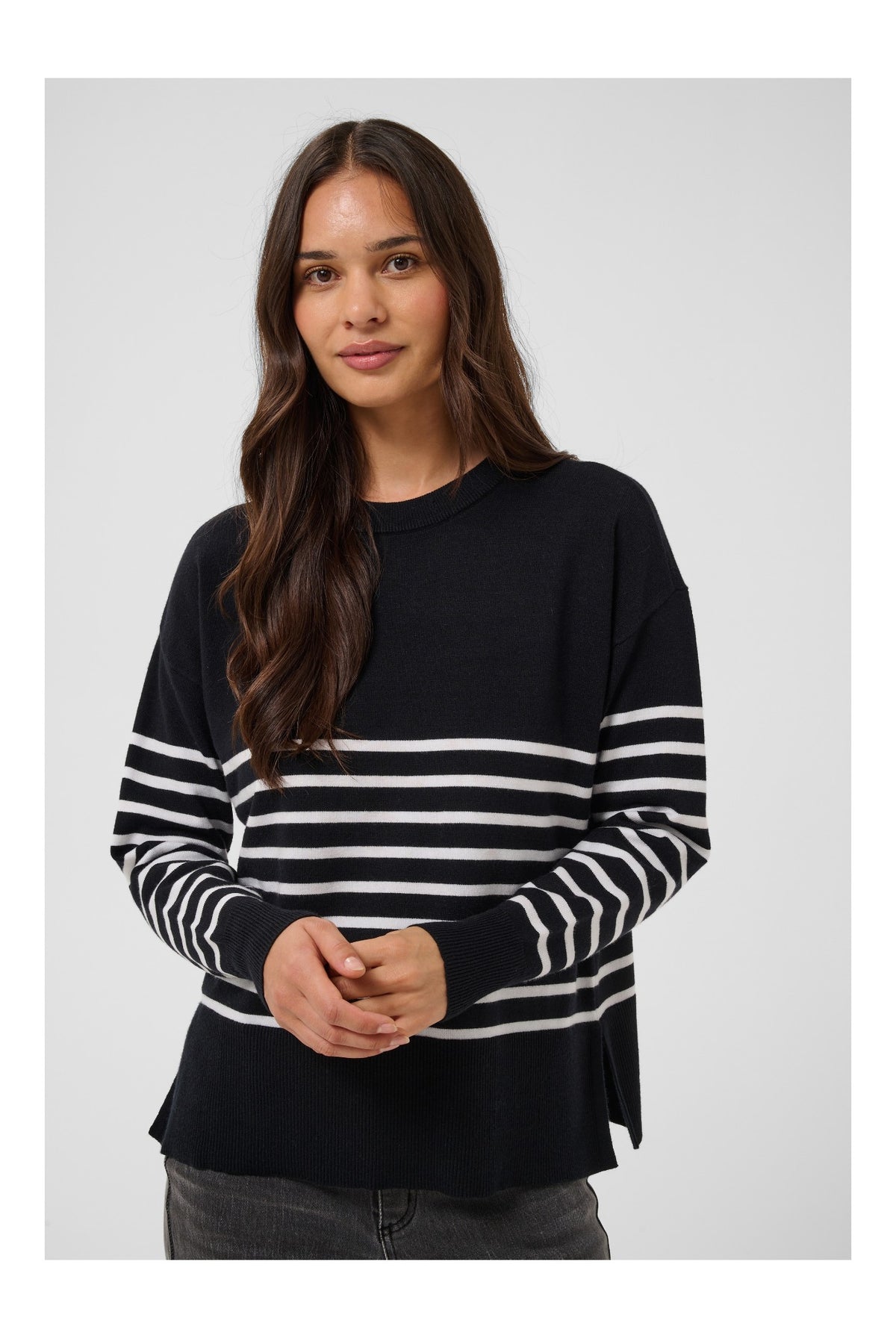 KAlimone Pullover Knit Black/Chalk Stripe - 1000352 - 10511830