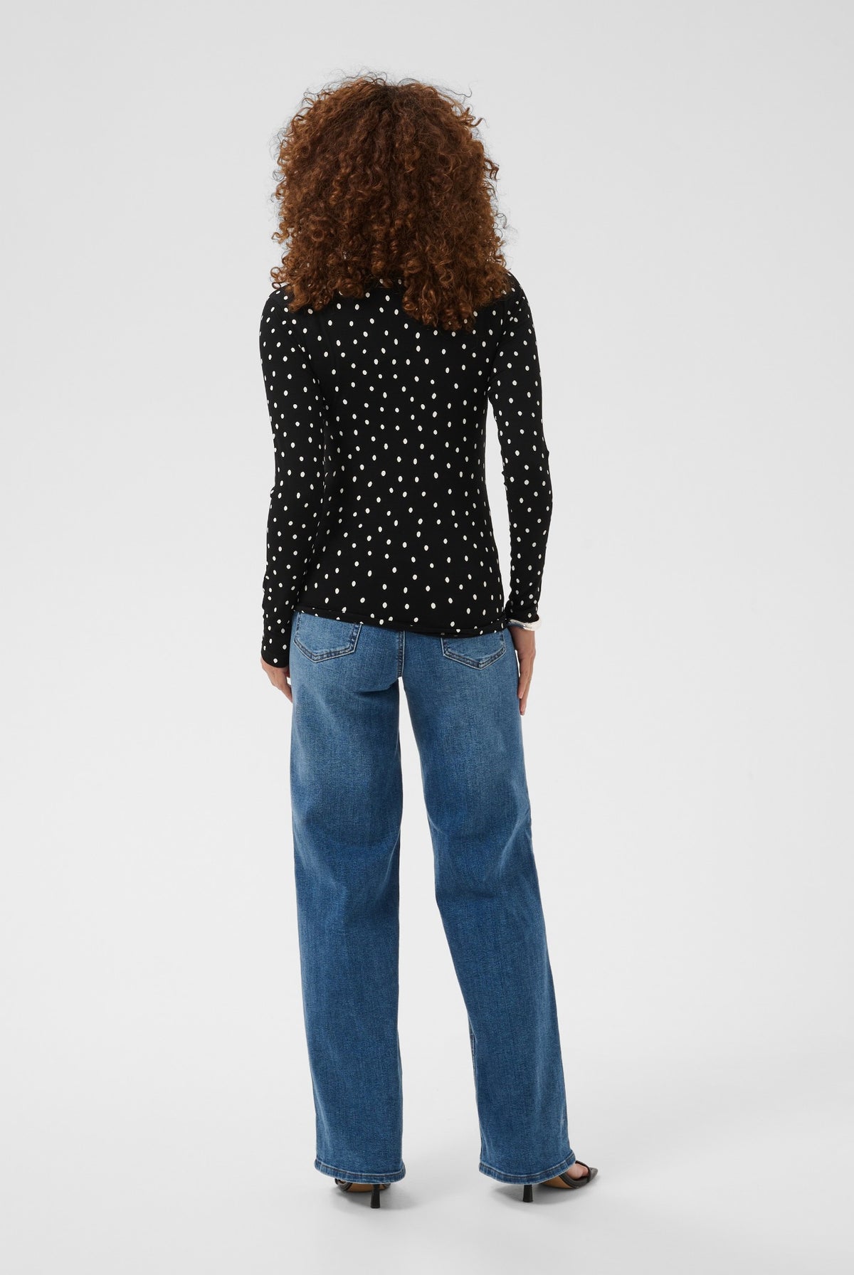 KAbella LS T-Shirt Black Deep/Chalk Dot - 109672 - 10512005