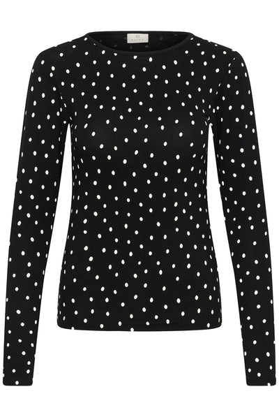 KAbella LS T-Shirt Black Deep/Chalk Dot - 109672 - 10512005 Thumbnail