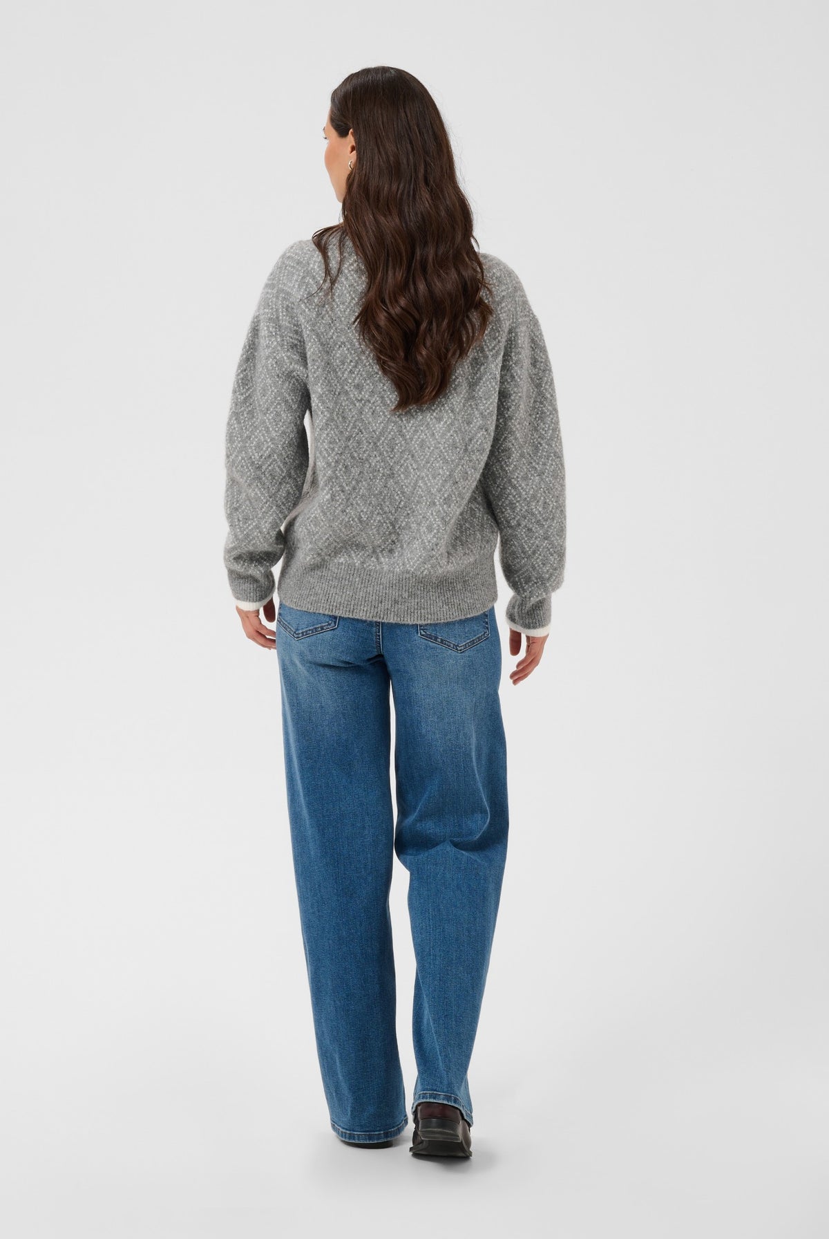 KAsirens Knit Pullover Grey Mel. / Chalk Argyle - 109 - 10512088