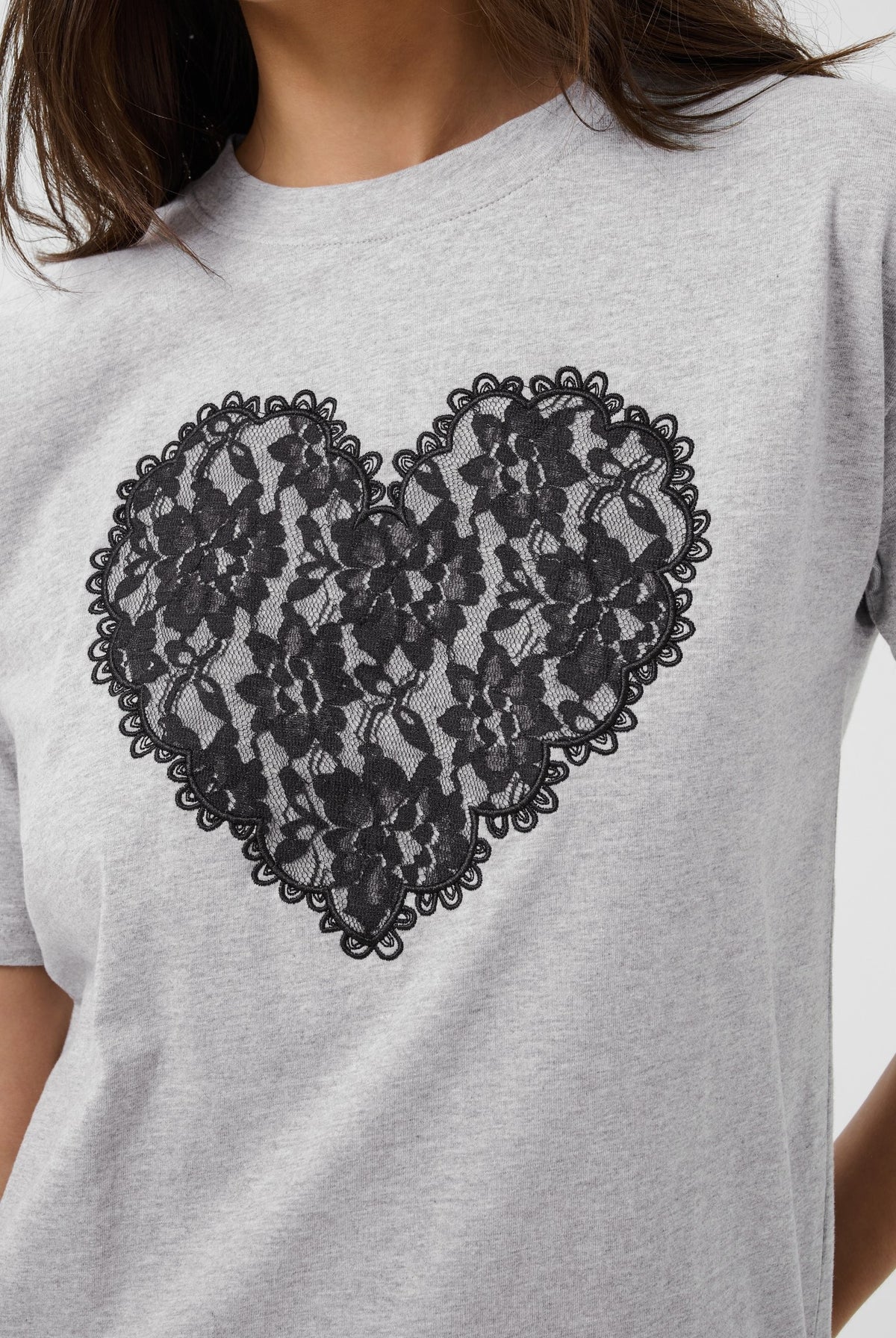 KAgloria T-Shirt Grey Melange - 100123B - 10512122