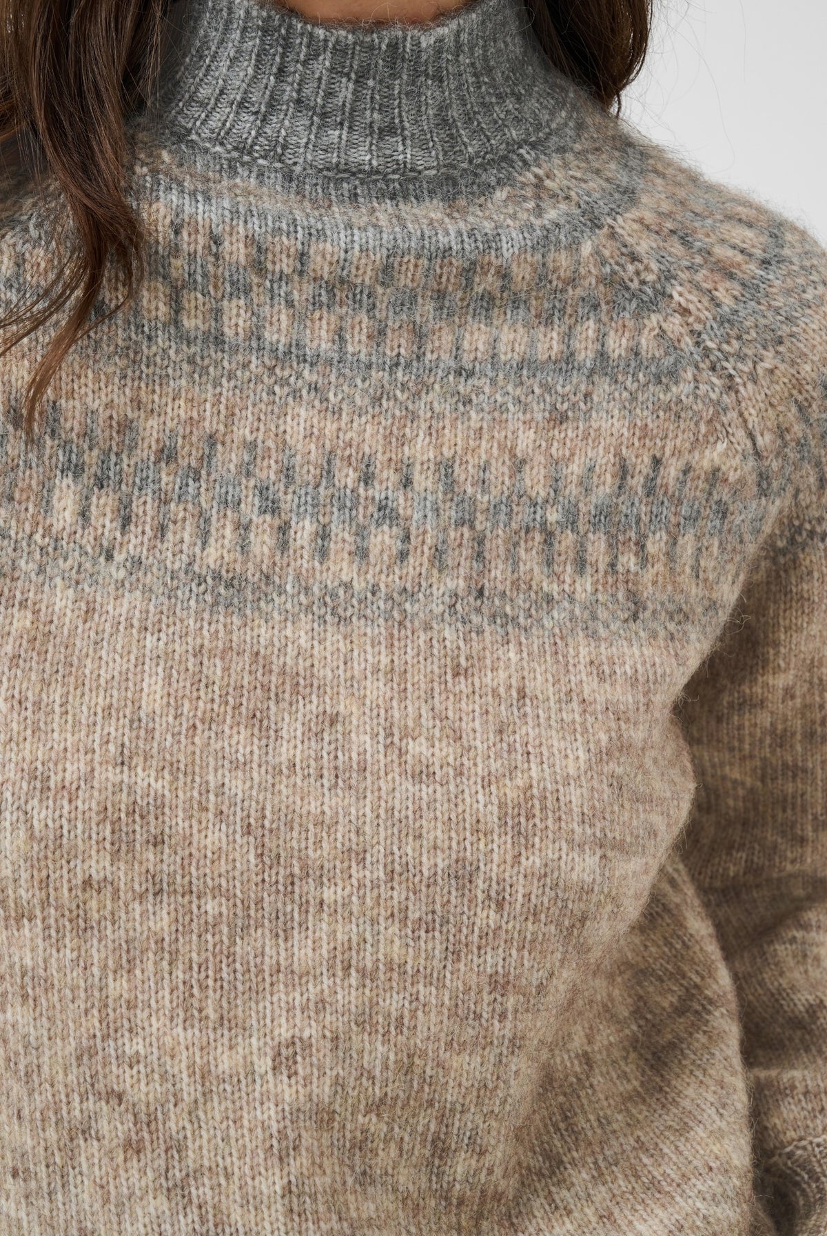 KAgerda Pullover Knit Brown Melange/Grey Melange - 1 - 10512134