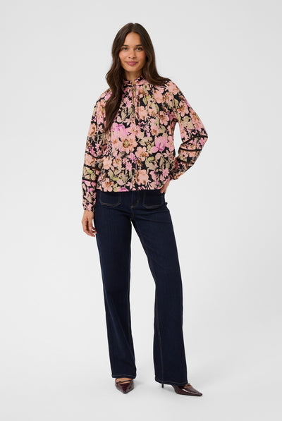 KApatrice Blouse Pink Flower Print - 109806 - 10512140 Thumbnail