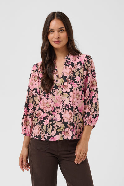 KAsirena Blouse Pink Flower Print - 109806 - 10512211 Thumbnail