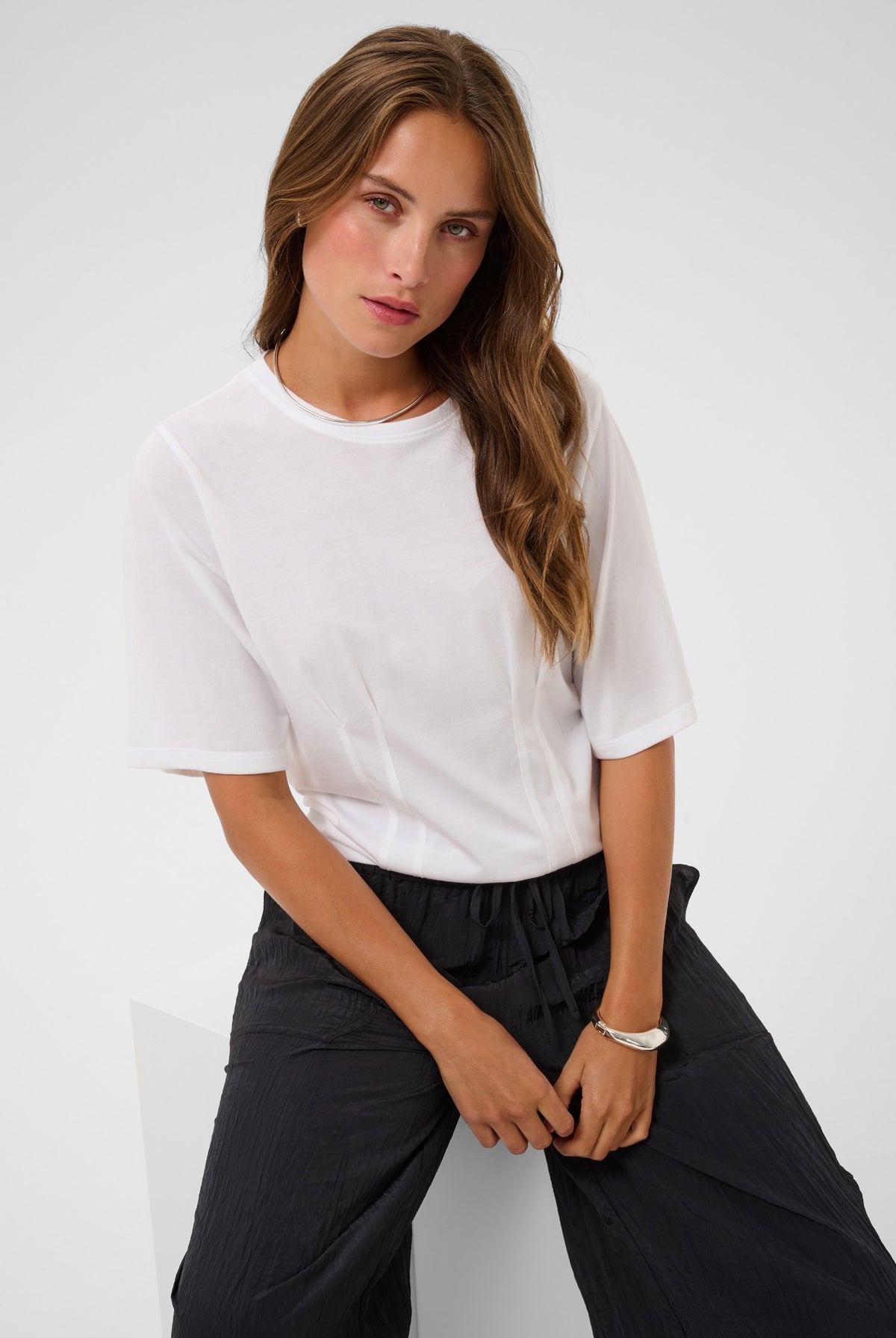 KAlise Pleat T-Shirt Optical White - 110601 - 10512212