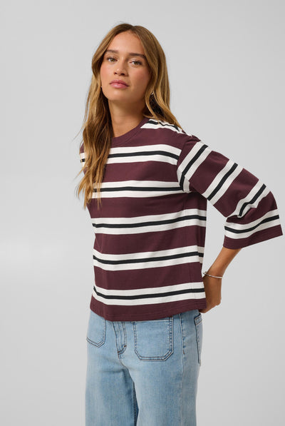 KAwinny T-Shirt Fudge/Chalk/Black Deep - 10991 - 10512224 Thumbnail