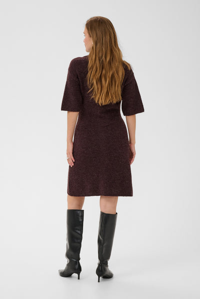 KAsigne Knit Dress Fudge Melange - 1916191 - 10512250 Thumbnail