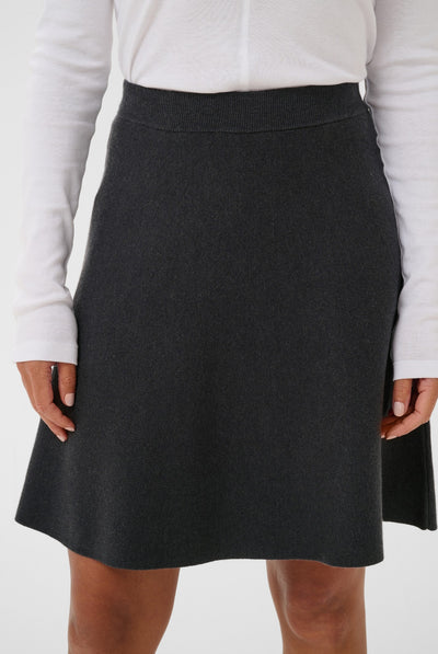 KAloana Knit Skirt Dark Grey Melange - 100125 - 10512258 Thumbnail