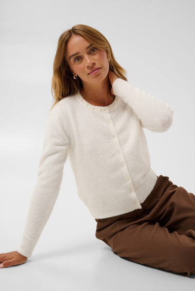 KAselly Cardigan Chalk - 110602 - 10512297 Thumbnail
