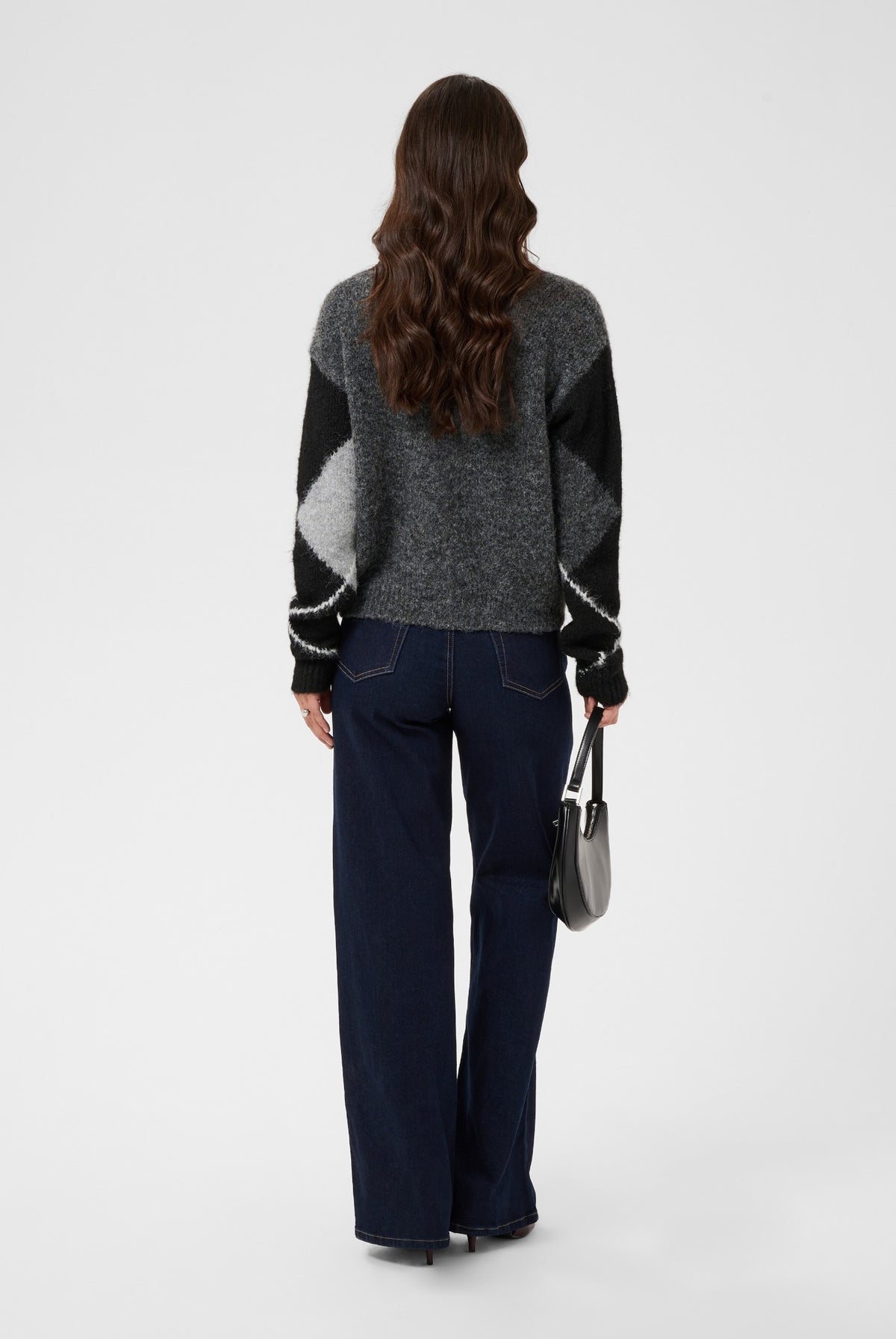 KAgrith Cardigan Grey melange / black check - 1 - 10512617