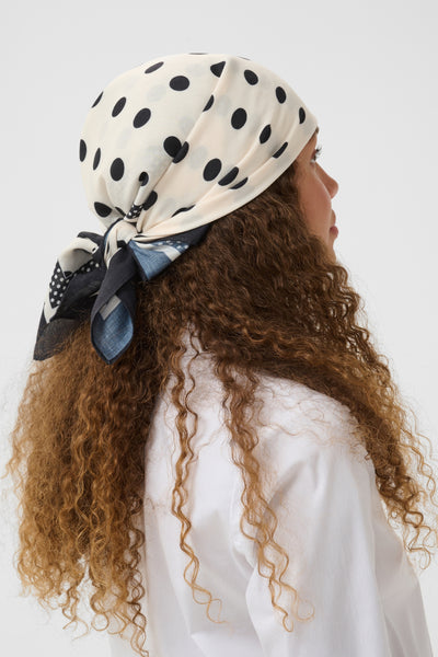 KAdaphne Scarf Chalk/Black Dot - 1000626 - 10513029 Thumbnail