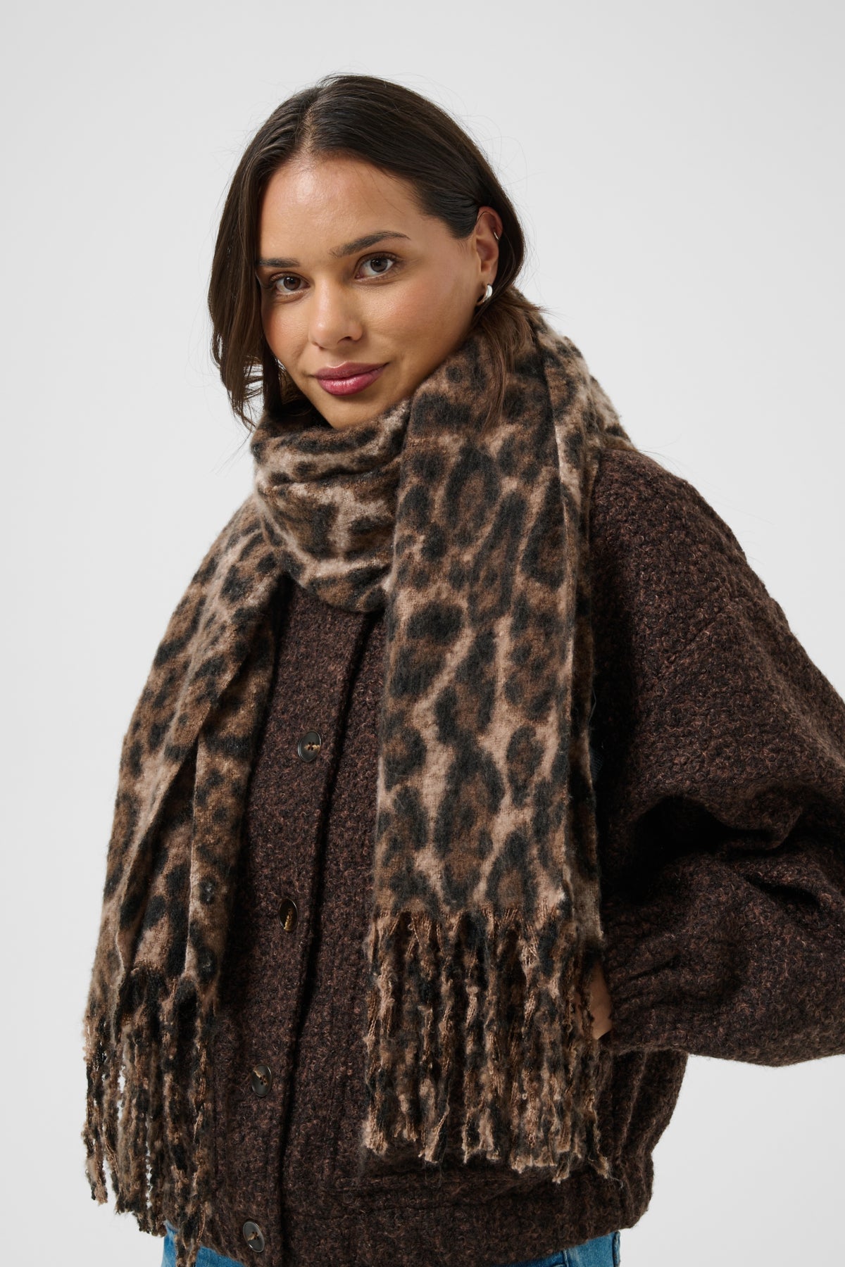 KAleah Scarf Brown Leopard - 1000691 - 10513061