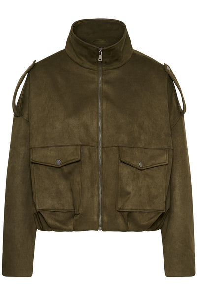 KAaster Faux Suede Bomber Jack Olive Night CC - 1000819 - 10513202 Thumbnail