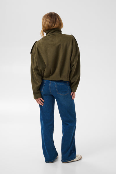 KAaster Faux Suede Bomber Jack Olive Night CC - 1000819 - 10513202 Thumbnail