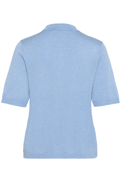 KAlizza Basic Polo Pullover Vista Blue Melange - 10552426 Thumbnail