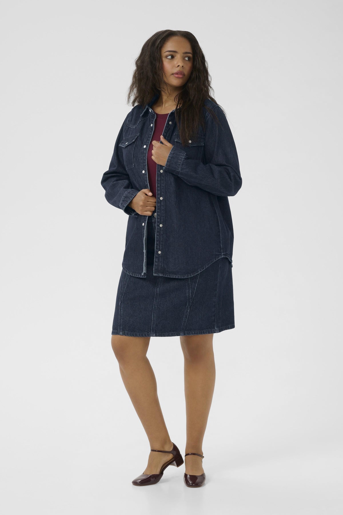 KCelisa Denim Shirt Dark Blue Denim - 10583684