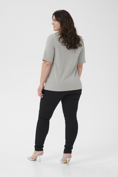 KClianca T-Shirt Light Grey Melange Glitter - 1 - 10583781 Thumbnail