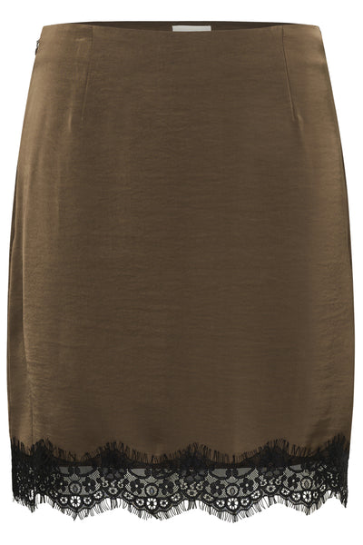 KCjanie Skirt Seal Brown/Black Lace - 100027 - 10584627 Thumbnail