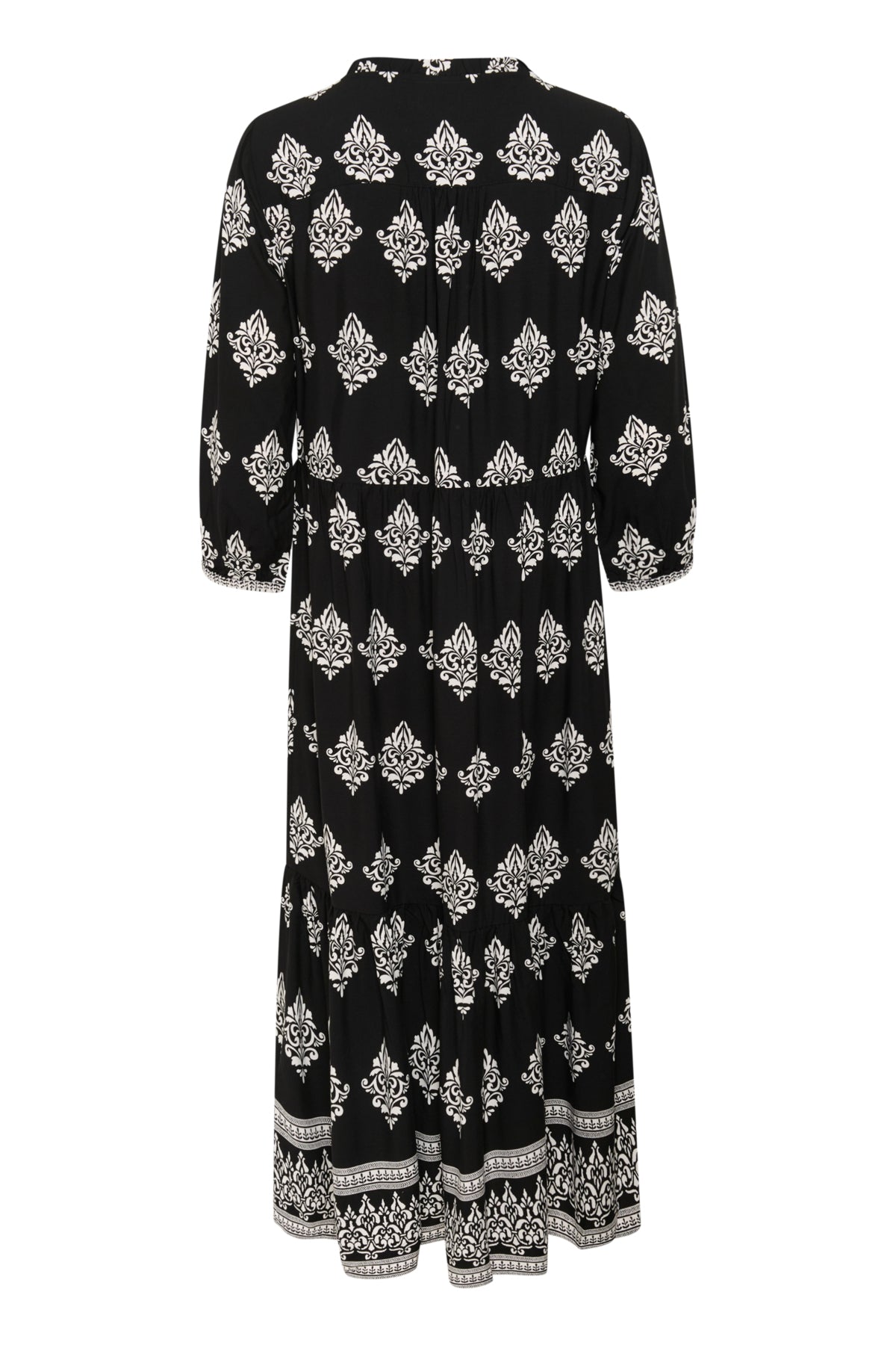 CRTiah Flounce Dress Black Damask Pattern - 10606285