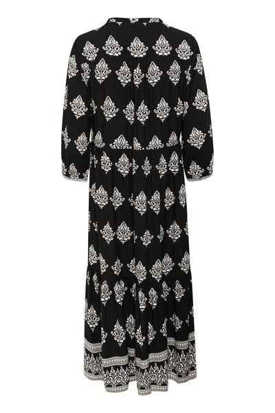 CRTiah Flounce Dress Black Damask Pattern - 10606285 Thumbnail