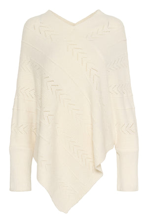 CRHoliday Knit Poncho Eggnog Melange - 10610828