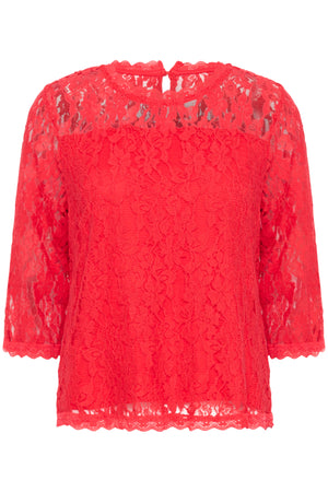 CRKit 3/4 Sleeve Blouse 10613238 High Risk Red