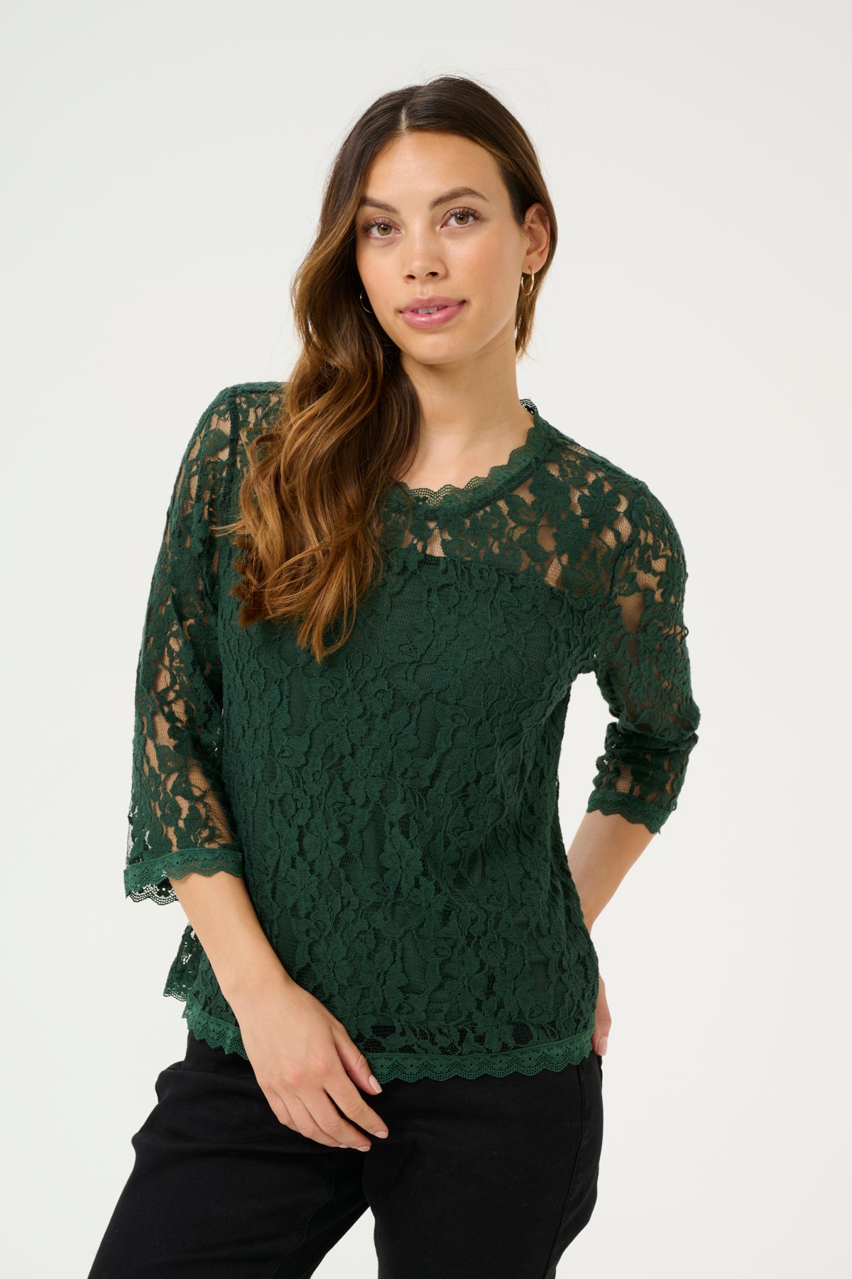 CRKit 3/4 Sleeve Blouse Sea Moss - 10613238