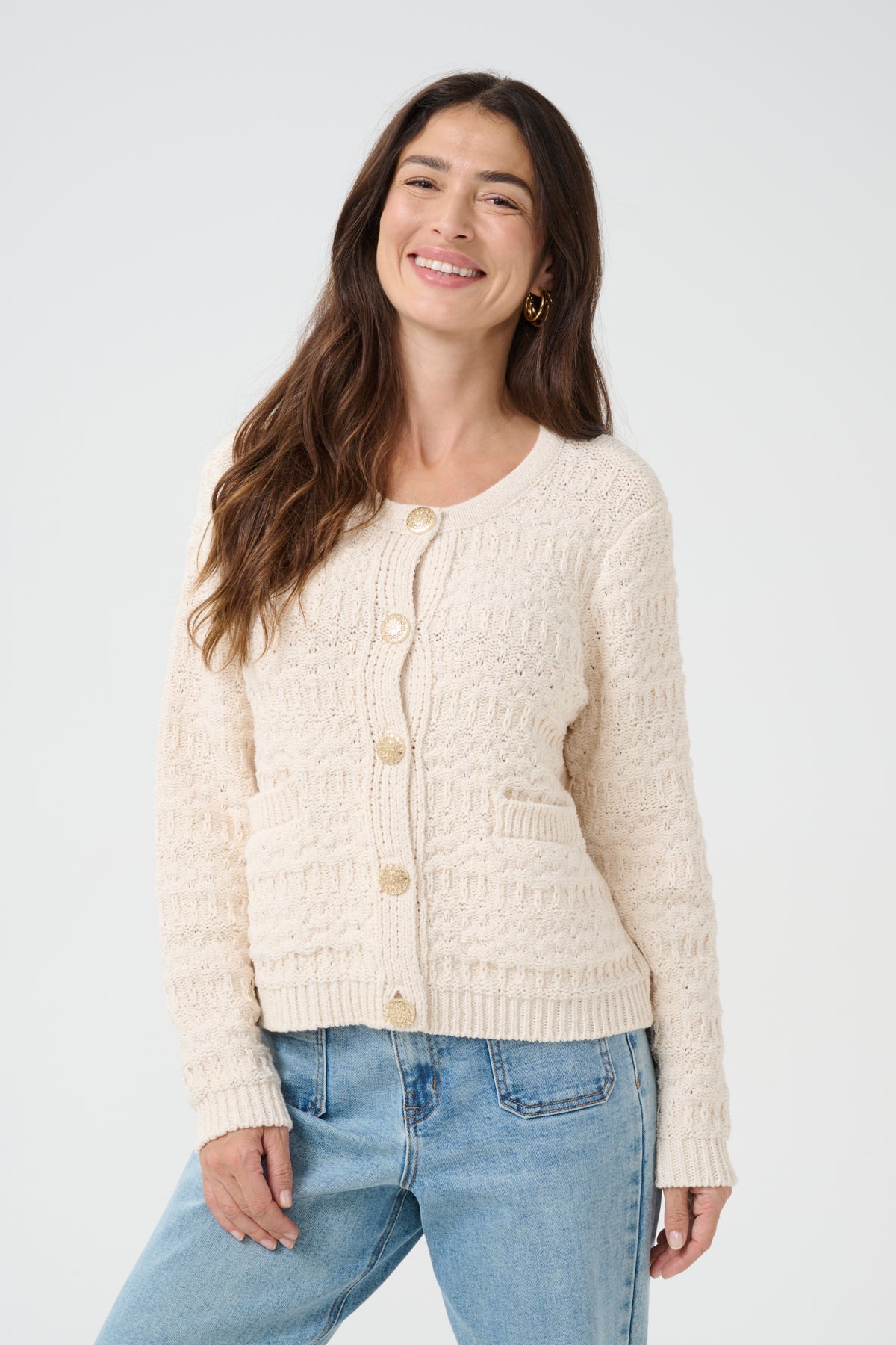 CRPoppi Knit Cardigan Eggnog - 10613315