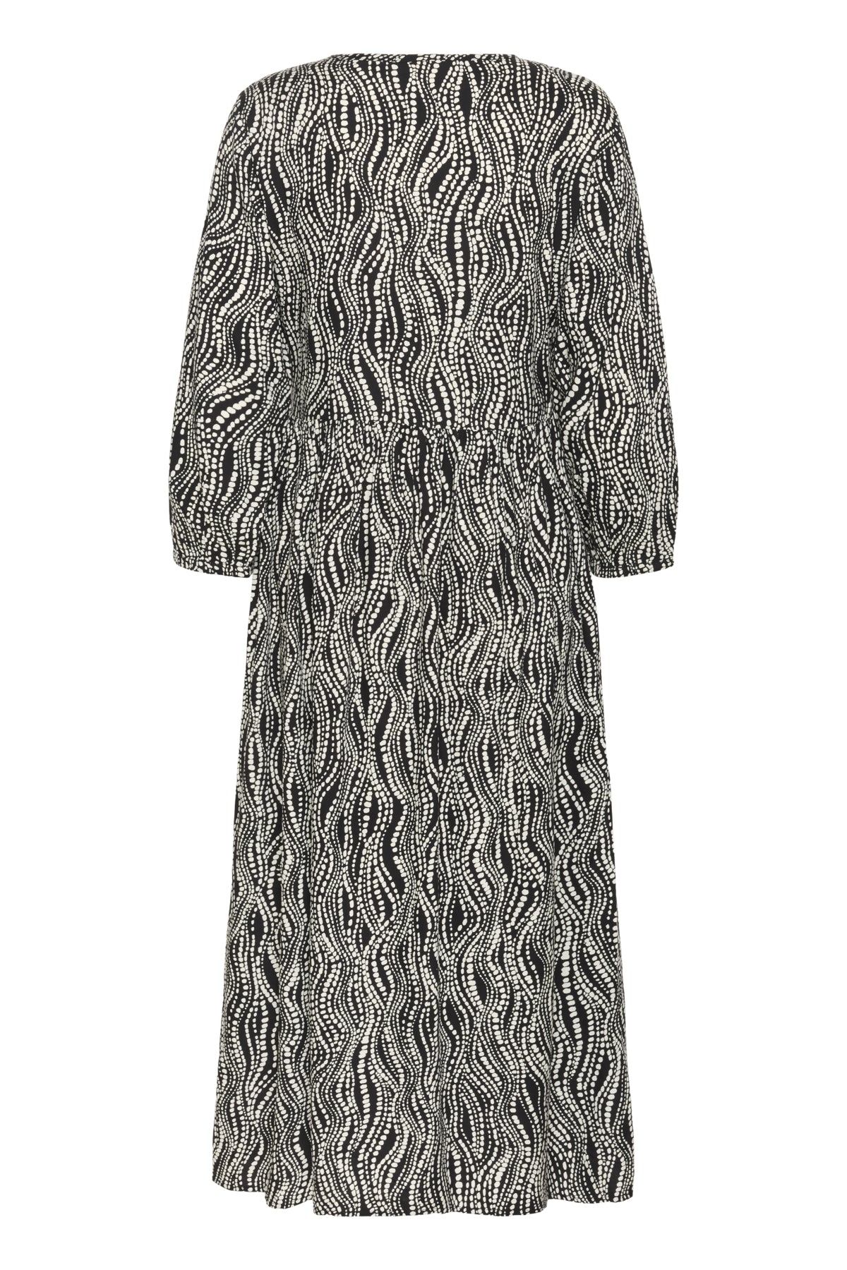 CRTiah Smock Dress Black wavy dots - 10613476