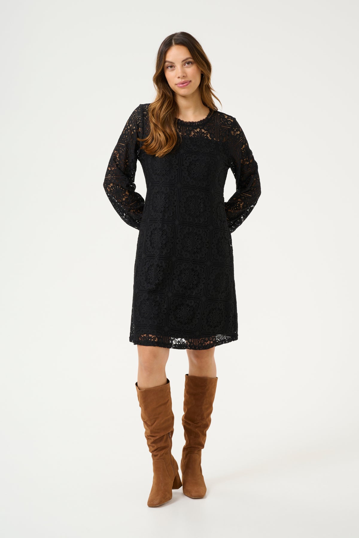 CRTiley Lace Dress - Zally Fit Pitch Black - 10613785