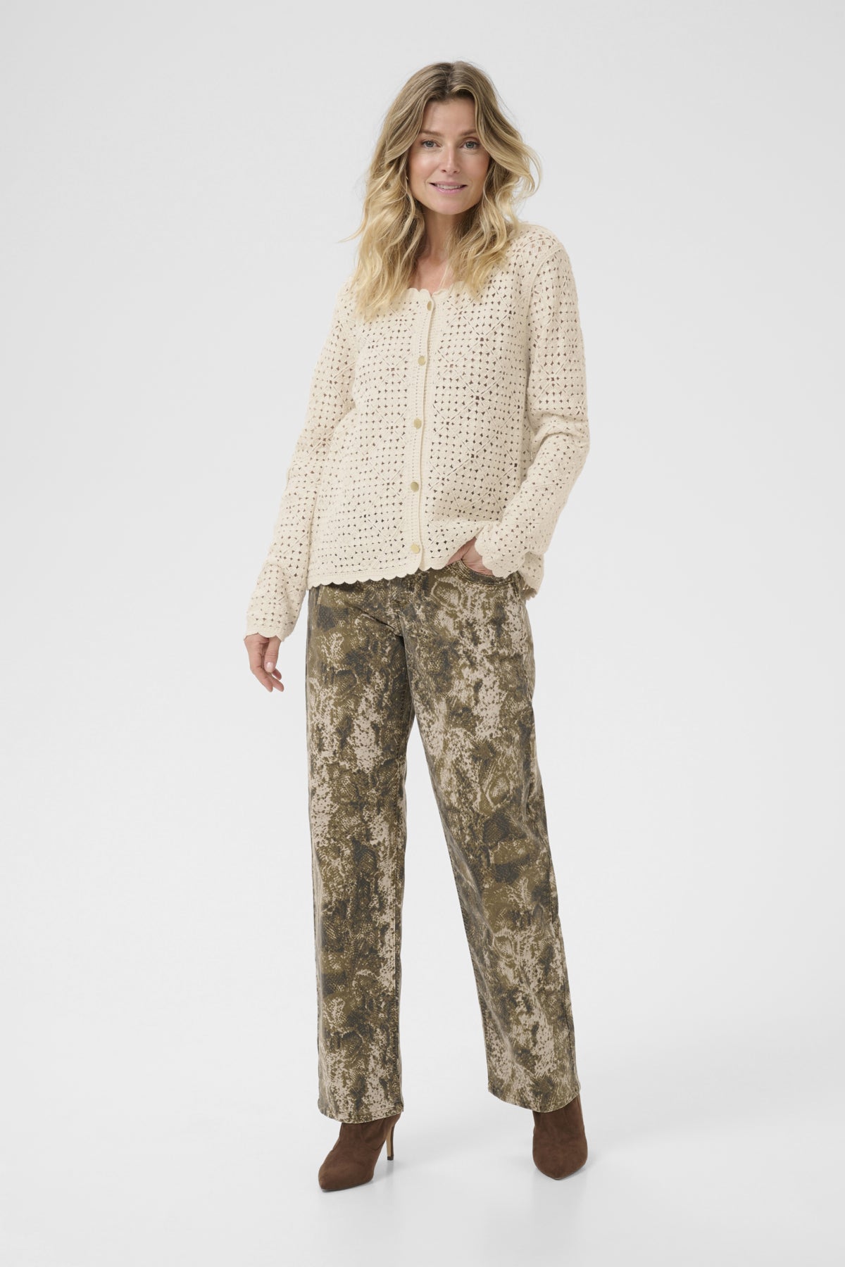 CRKip crochet cardigan Birch - 10613937