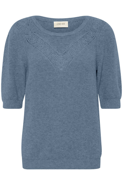 CRDela short sleeve pullover Blue Heaven Melange - 10613961 Thumbnail