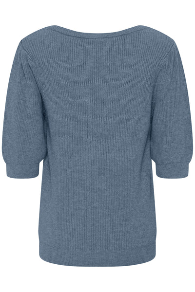 CRDela short sleeve pullover Blue Heaven Melange - 10613961 Thumbnail
