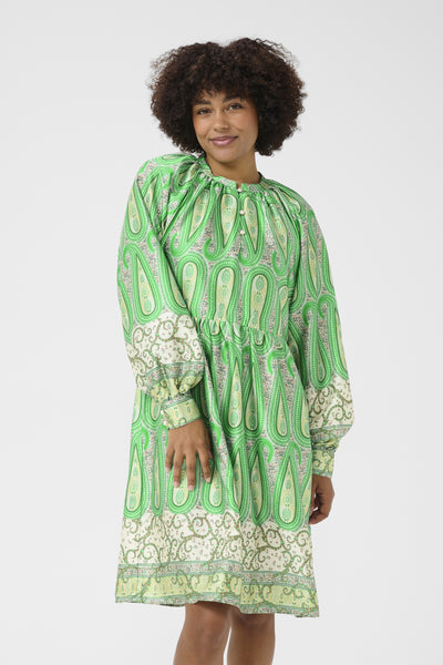 CRAmina Dress Green Paisley Border - 10614109 Thumbnail