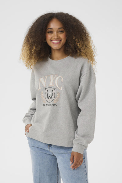 CRMirabella Sweatshirt Light Grey Melange - 10614203 Thumbnail