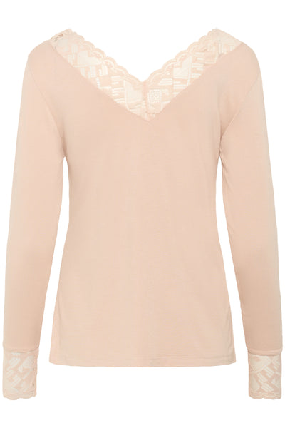 CRTrulla LS Lace T-Shirt ROSE DUST - 10614334 Thumbnail