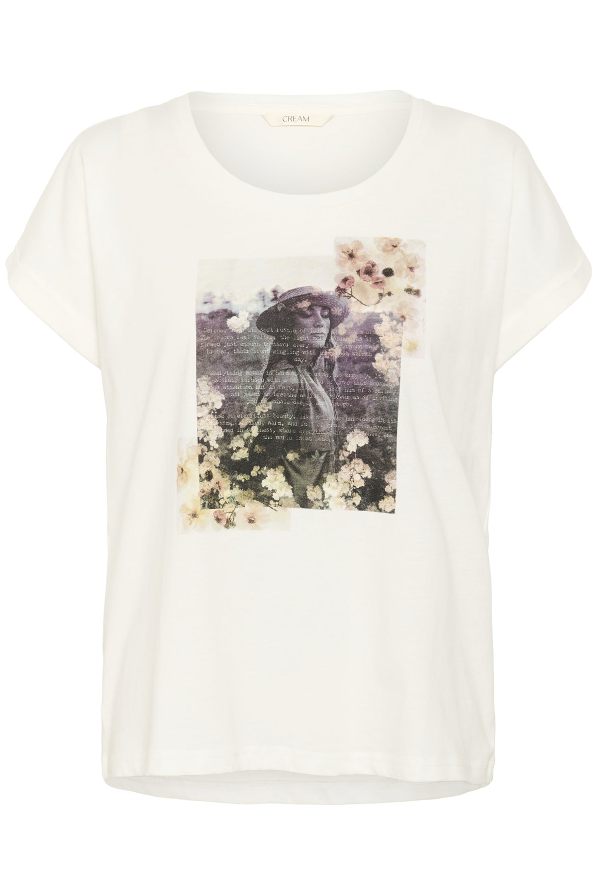 CRMias T-Shirt Calm Text Floral - 10614404