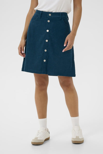 CRCory Button Skirt Gibraltar Sea - 10614760 Thumbnail