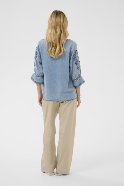 CRBella Blouse Seattle Mid Blu Denim - 108865 - 10614809 Thumbnail