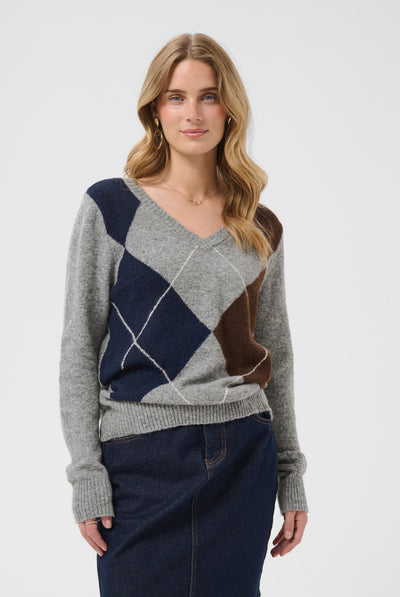 CRHope Knit Pullover Grey Melange - 100391 - 10615298 Thumbnail