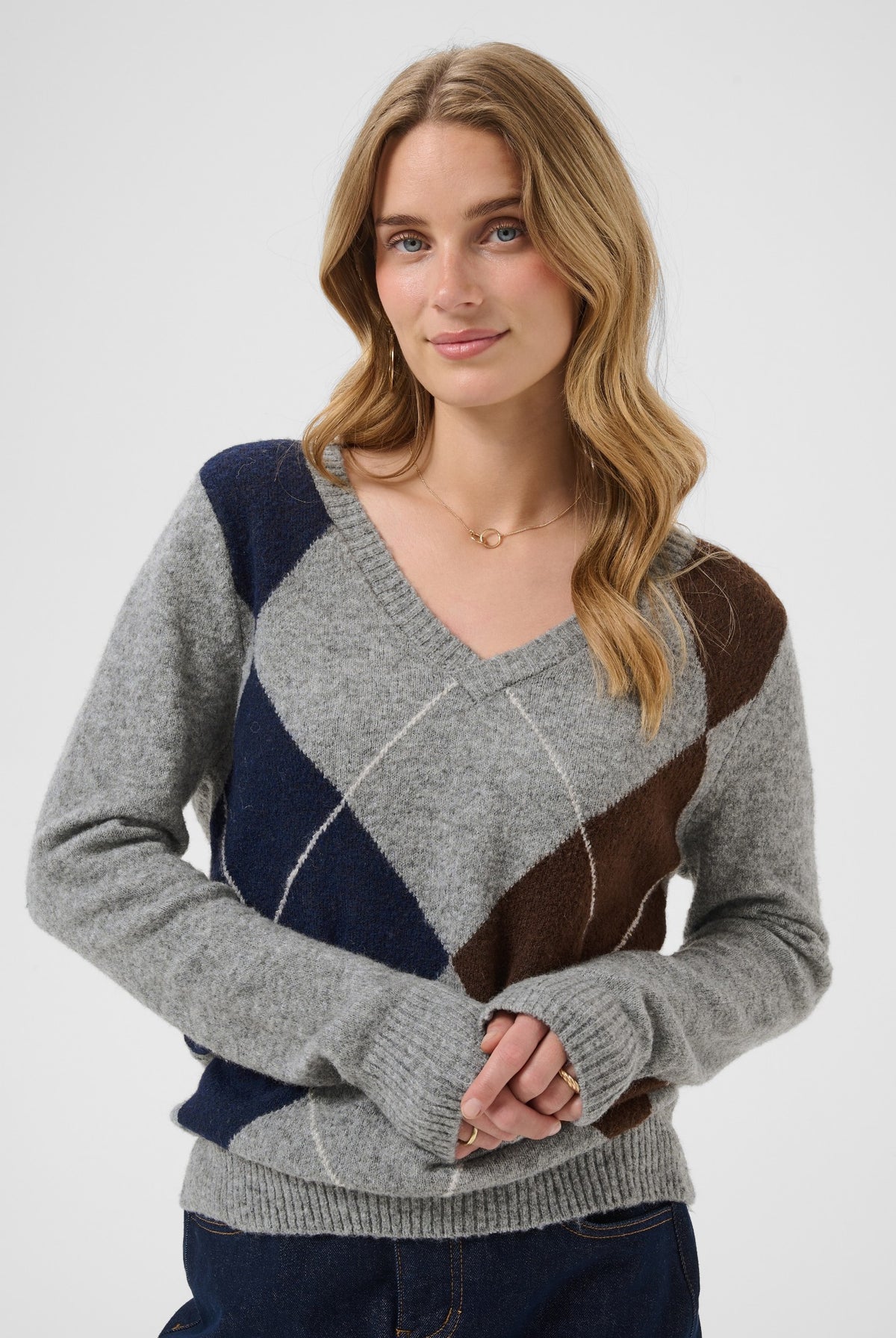 CRHope Knit Pullover Grey Melange - 100391 - 10615298