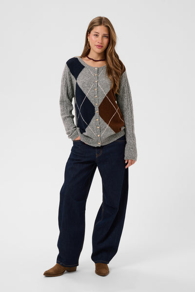 CRHope Knit Cardigan Grey Melange - 100391 - 10615300 Thumbnail