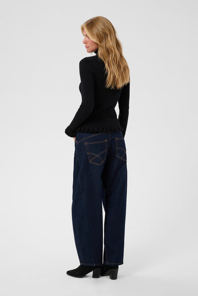 CRDela Knit Roll Neck Pitch Black - 100120 - 10615363 Thumbnail