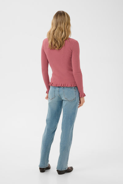CRDela Knit Roll Neck Mauvewood - 171522 - 10615363 Thumbnail