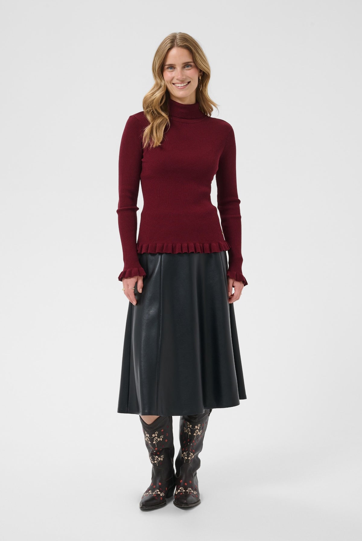 CRDela Knit Roll Neck Cabernet - 191724 - 10615363