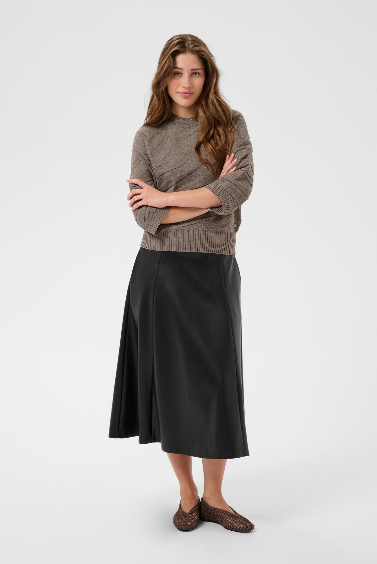 CRDela Knit Pullover Brown Lentil Melange - 1714091 - 10615364