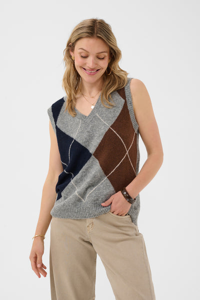 CRHope Knit Slipover Grey Melange - 100391 - 10615446 Thumbnail